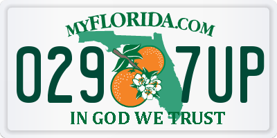 FL license plate 0297UP