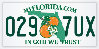 FL license plate 0297UX