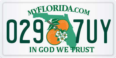 FL license plate 0297UY