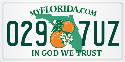 FL license plate 0297UZ