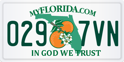 FL license plate 0297VN