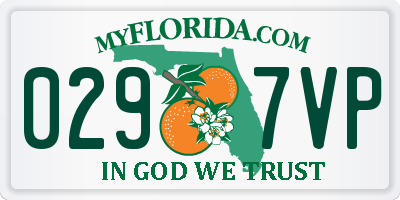 FL license plate 0297VP