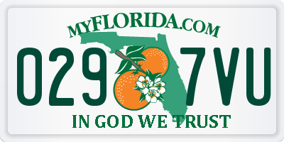 FL license plate 0297VU