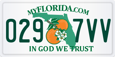 FL license plate 0297VV