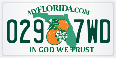 FL license plate 0297WD