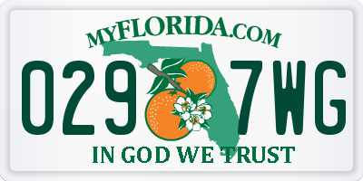 FL license plate 0297WG