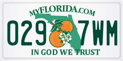FL license plate 0297WM