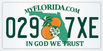 FL license plate 0297XE