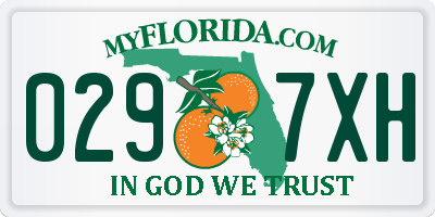 FL license plate 0297XH
