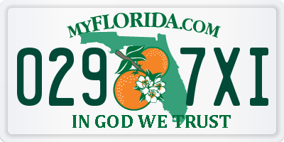 FL license plate 0297XI