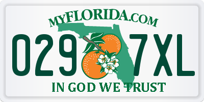 FL license plate 0297XL