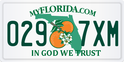 FL license plate 0297XM