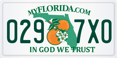 FL license plate 0297XO
