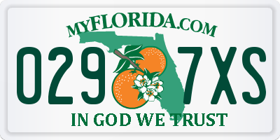 FL license plate 0297XS