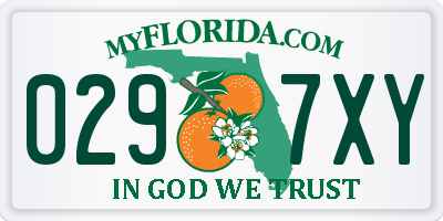 FL license plate 0297XY
