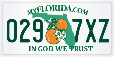 FL license plate 0297XZ