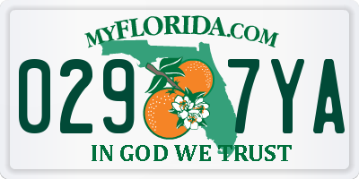FL license plate 0297YA