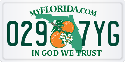 FL license plate 0297YG