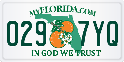 FL license plate 0297YQ