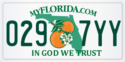 FL license plate 0297YY