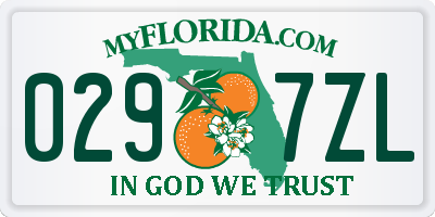 FL license plate 0297ZL