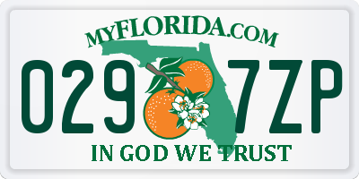 FL license plate 0297ZP