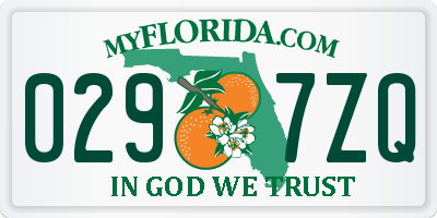 FL license plate 0297ZQ