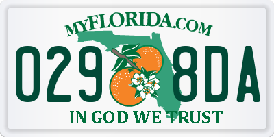 FL license plate 0298DA