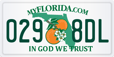 FL license plate 0298DL
