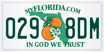 FL license plate 0298DM