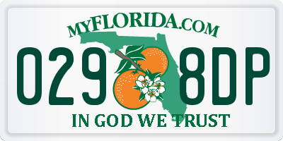 FL license plate 0298DP