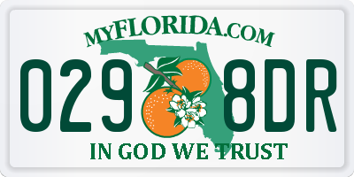 FL license plate 0298DR