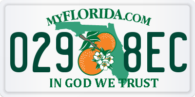 FL license plate 0298EC