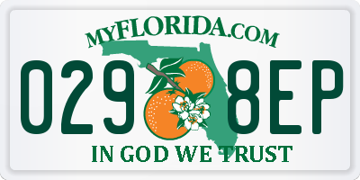 FL license plate 0298EP