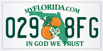 FL license plate 0298FG