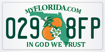 FL license plate 0298FP