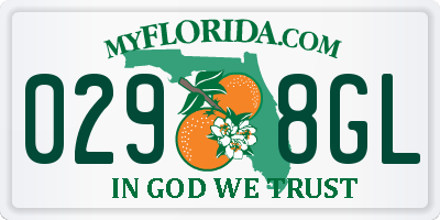 FL license plate 0298GL