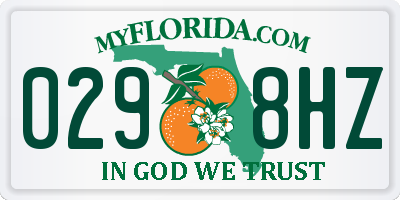 FL license plate 0298HZ