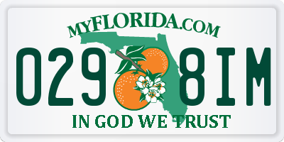 FL license plate 0298IM