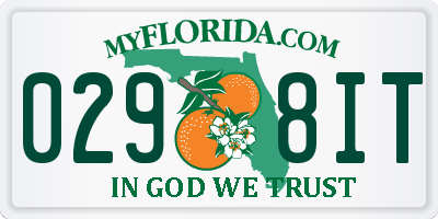 FL license plate 0298IT
