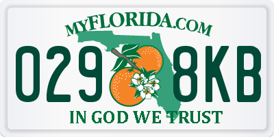 FL license plate 0298KB
