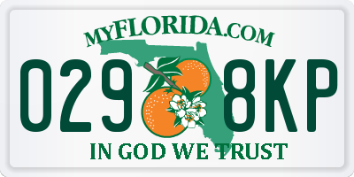 FL license plate 0298KP