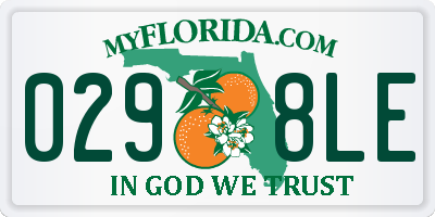 FL license plate 0298LE