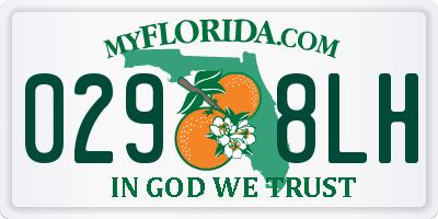 FL license plate 0298LH