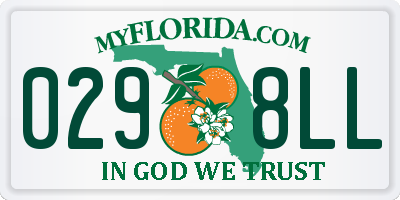 FL license plate 0298LL