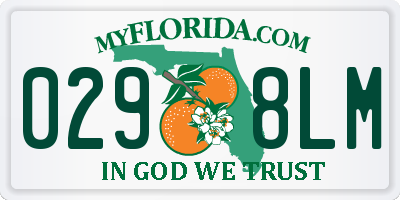 FL license plate 0298LM