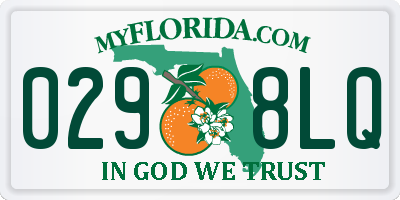 FL license plate 0298LQ