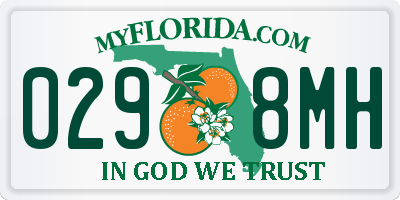FL license plate 0298MH