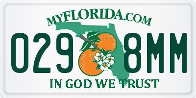 FL license plate 0298MM