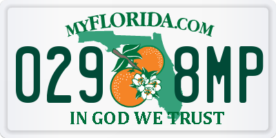 FL license plate 0298MP